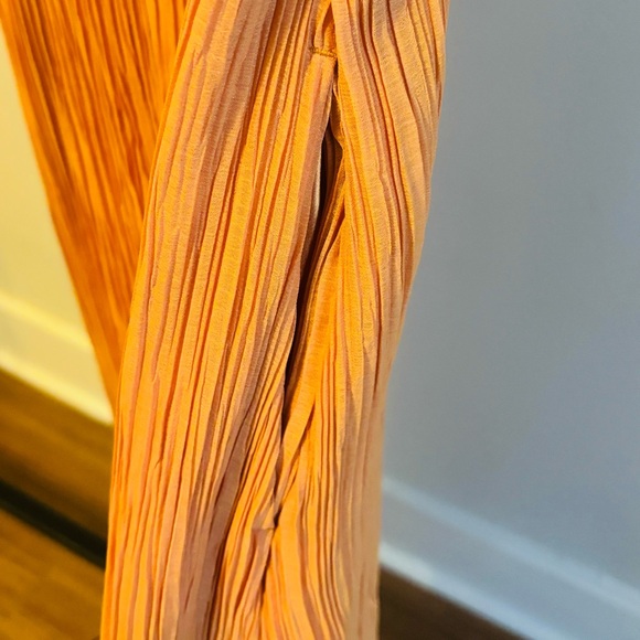 Express Pleated Orange Dress-Perfect for Wedding Season! - Picture 8 of 8